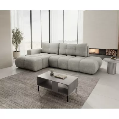 Schlafsofa mit Stauraum TRURO 1 – silber, linke Ecke