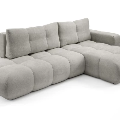 Schlafsofa mit Stauraum TRURO 1 – silber, rechte Ecke