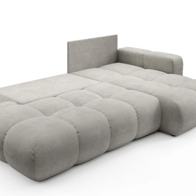 Schlafsofa mit Stauraum TRURO 1 – silber, rechte Ecke
