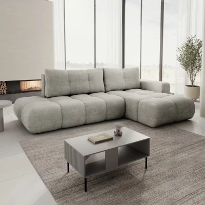Schlafsofa mit Stauraum TRURO 1 – silber, rechte Ecke