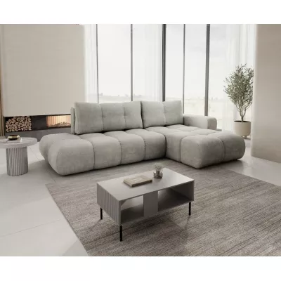 Schlafsofa mit Stauraum TRURO 1 – silber, rechte Ecke