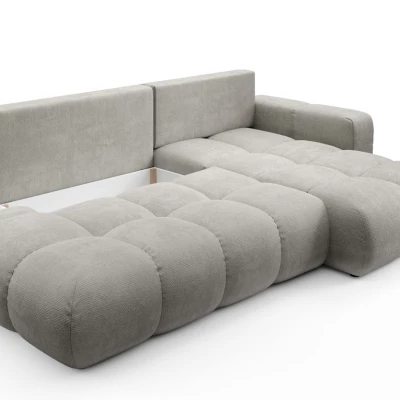 Schlafsofa mit Stauraum TRURO 1 – silber, rechte Ecke