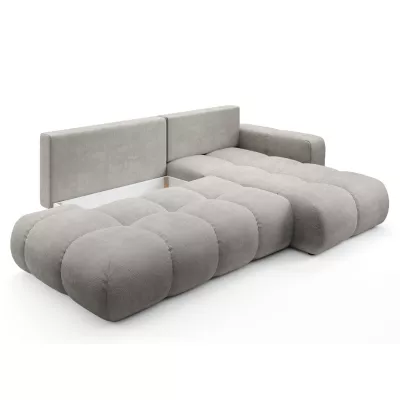 Schlafsofa mit Stauraum TRURO 1 – silber, rechte Ecke
