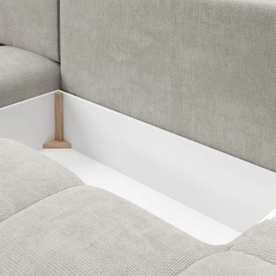 Schlafsofa mit Stauraum TRURO 1 – silber, rechte Ecke