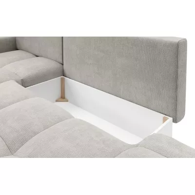 Schlafsofa mit Stauraum TRURO 1 – silber, rechte Ecke