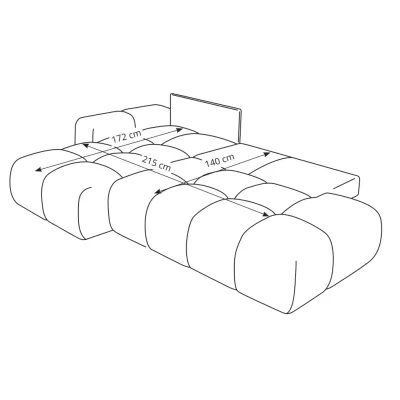 Schlafsofa mit Stauraum TRURO 1 - Latte, rechte Ecke