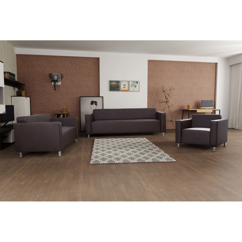 Sofagarnitur 3+2+1 DALNIM - braun