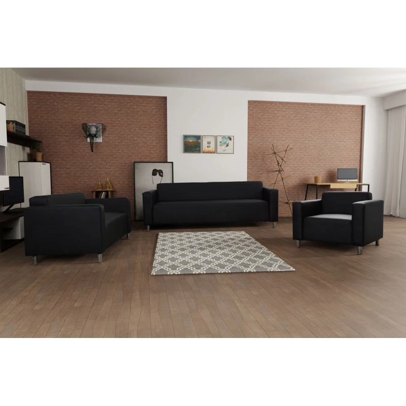 Sofagarnitur 3+2+1 DALNIM - schwarz