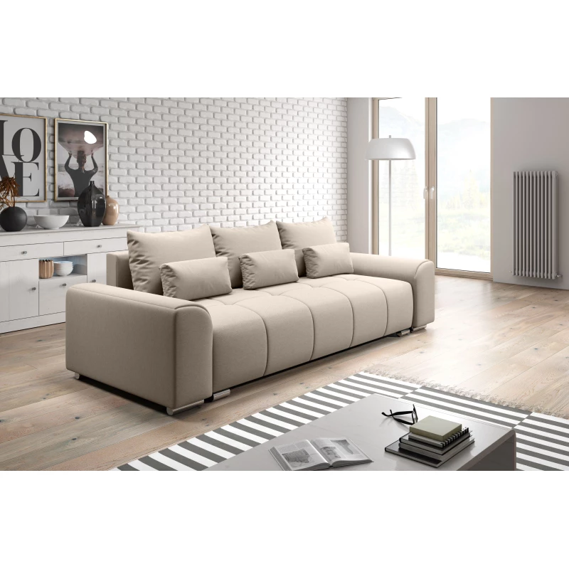 RANDA Dreisitzer-Schlafsofa – beige
