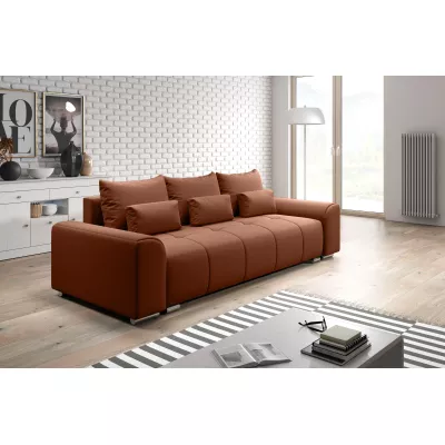 Dreisitzer-Schlafsofa RANDA - Ziegelstein