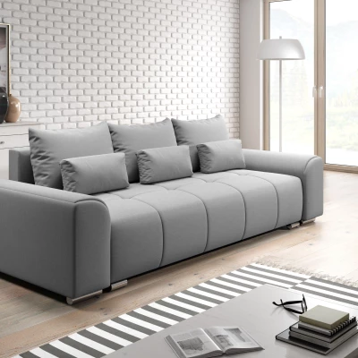 Dreisitzer-Schlafsofa RANDA – hellgrau