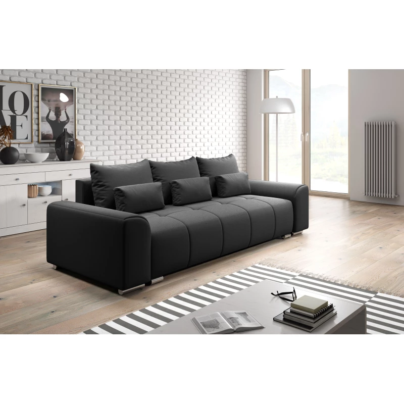 RANDA Dreisitzer-Schlafsofa – Dunkelgrau