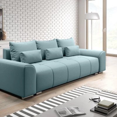 Dreisitzer-Schlafsofa RANDA – hellblau