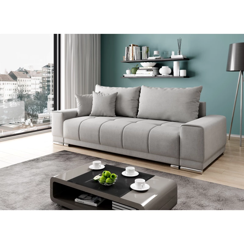 Dreisitzer-Sofa VELIKA - hellgrau