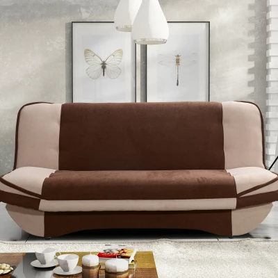 Schlafsofa INGRIDA - braun / beige