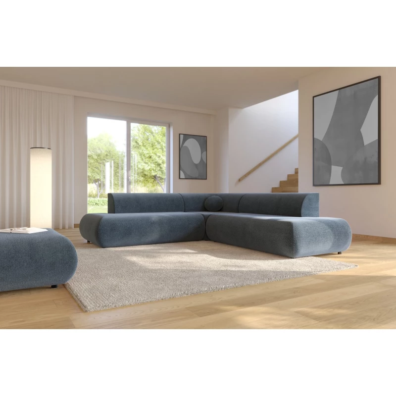 Schlafsofa mit Stauraum SURREY 2 - blau, rechte Ecke