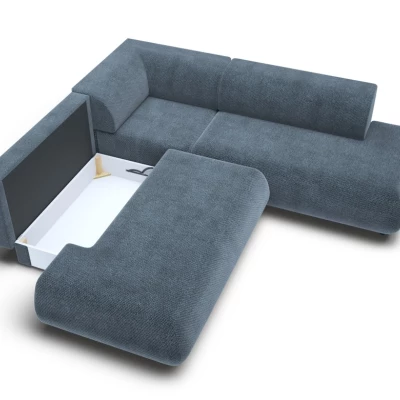 Schlafsofa mit Stauraum SURREY 2 - blau, rechte Ecke