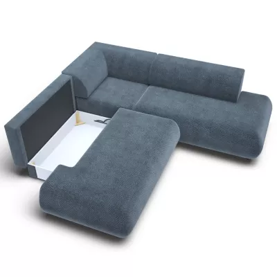 Schlafsofa mit Stauraum SURREY 2 - blau, rechte Ecke