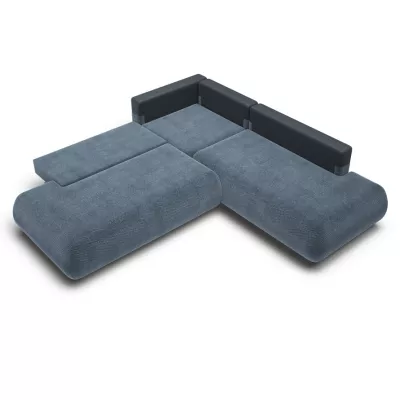 Schlafsofa mit Stauraum SURREY 2 - blau, rechte Ecke
