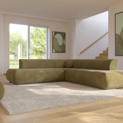 Schlafsofa mit Stauraum SURREY 2 - Khaki, rechte Ecke