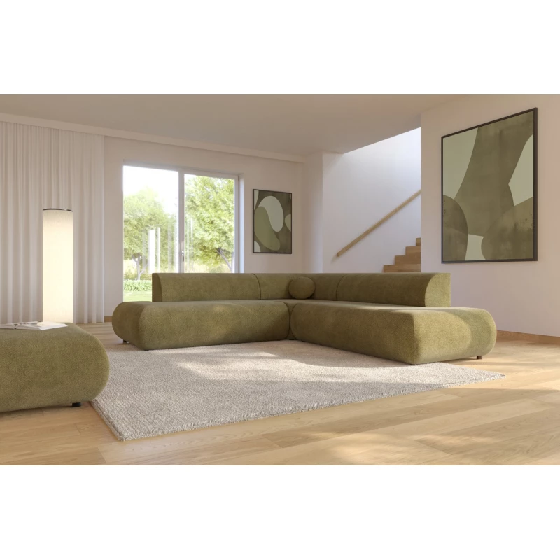 Schlafsofa mit Stauraum SURREY 2 - Khaki, rechte Ecke