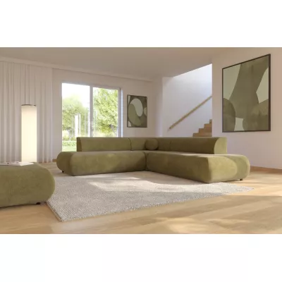 Schlafsofa mit Stauraum SURREY 2 - Khaki, rechte Ecke