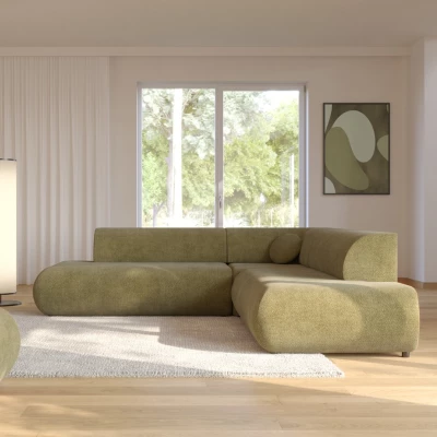Schlafsofa mit Stauraum SURREY 2 - Khaki, rechte Ecke