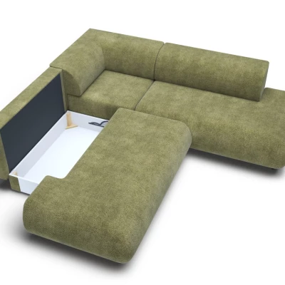 Schlafsofa mit Stauraum SURREY 2 - Khaki, rechte Ecke