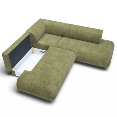 Schlafsofa mit Stauraum SURREY 2 - Khaki, rechte Ecke