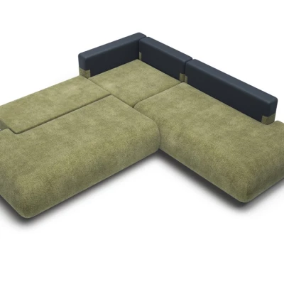 Schlafsofa mit Stauraum SURREY 2 - Khaki, rechte Ecke
