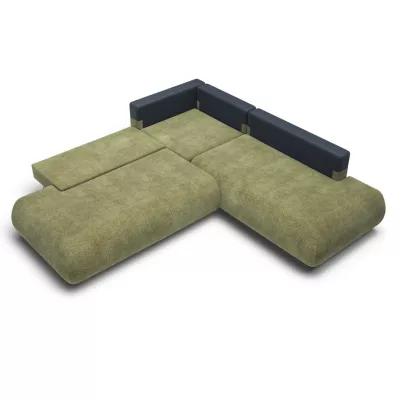 Schlafsofa mit Stauraum SURREY 2 - Khaki, rechte Ecke