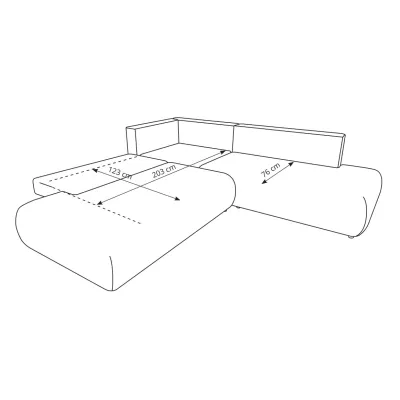 Schlafsofa mit Stauraum SURREY 2 - hellbraun, rechte Ecke