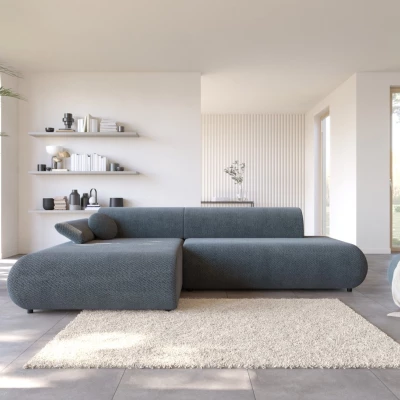 Eckschlafsofa mit Stauraum SURREY 1 - blau, linke Ecke