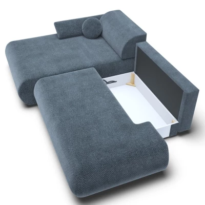 Eckschlafsofa mit Stauraum SURREY 1 - blau, linke Ecke
