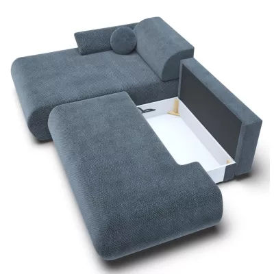 Eckschlafsofa mit Stauraum SURREY 1 - blau, linke Ecke