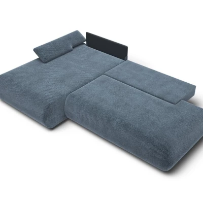 Eckschlafsofa mit Stauraum SURREY 1 - blau, linke Ecke