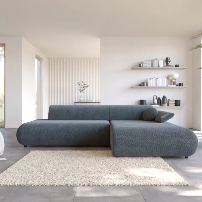 Eckschlafsofa mit Stauraum SURREY 1 - blau, rechte Ecke