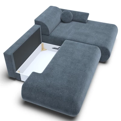 Eckschlafsofa mit Stauraum SURREY 1 - blau, rechte Ecke