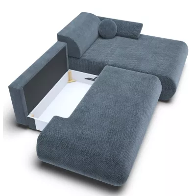 Eckschlafsofa mit Stauraum SURREY 1 - blau, rechte Ecke