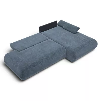 Eckschlafsofa mit Stauraum SURREY 1 - blau, rechte Ecke