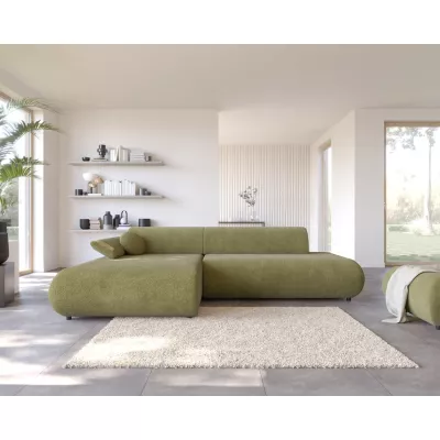Eckschlafsofa mit Stauraum SURREY 1 - Khaki, linke Ecke