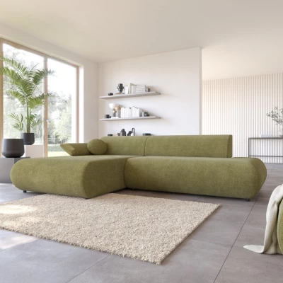 Eckschlafsofa mit Stauraum SURREY 1 - Khaki, linke Ecke