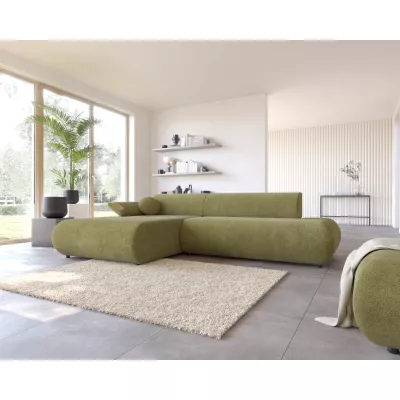 Eckschlafsofa mit Stauraum SURREY 1 - Khaki, linke Ecke