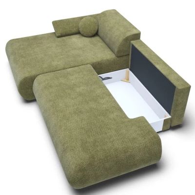 Eckschlafsofa mit Stauraum SURREY 1 - Khaki, linke Ecke