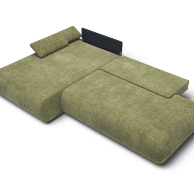 Eckschlafsofa mit Stauraum SURREY 1 - Khaki, linke Ecke