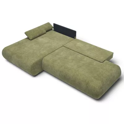 Eckschlafsofa mit Stauraum SURREY 1 - Khaki, linke Ecke