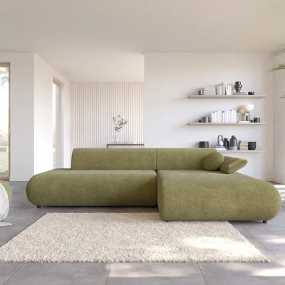 Eckschlafsofa mit Stauraum SURREY 1 - Khaki, rechte Ecke