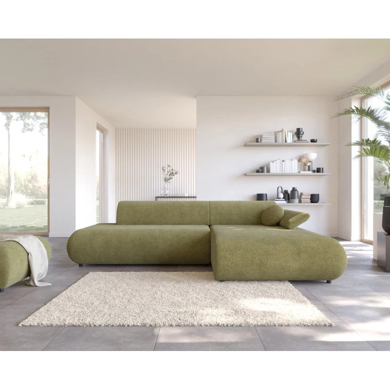 Eckschlafsofa mit Stauraum SURREY 1 - Khaki, rechte Ecke