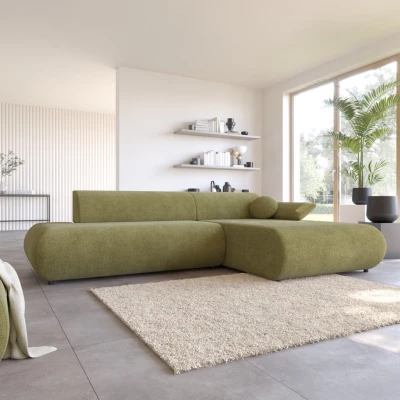 Eckschlafsofa mit Stauraum SURREY 1 - Khaki, rechte Ecke