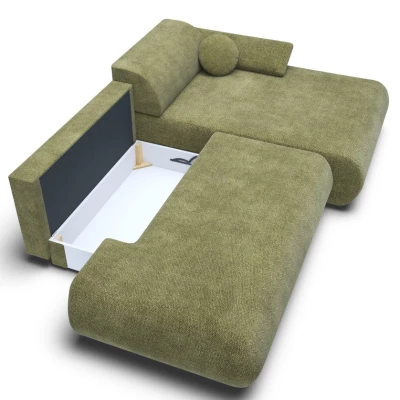 Eckschlafsofa mit Stauraum SURREY 1 - Khaki, rechte Ecke